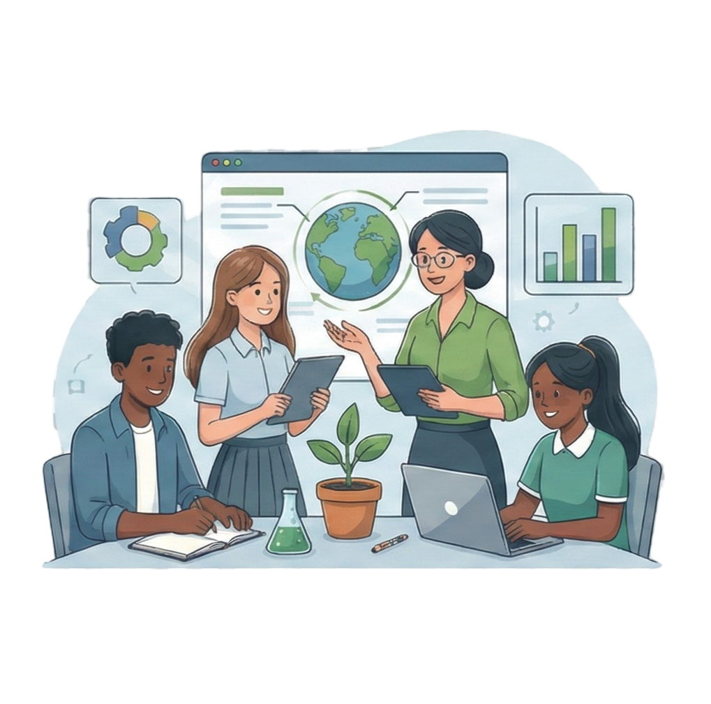 Illustration of eco-friendly learning